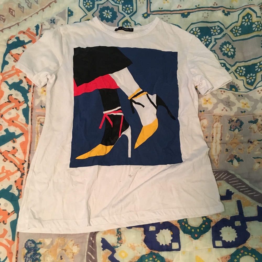 T shirt with printed front